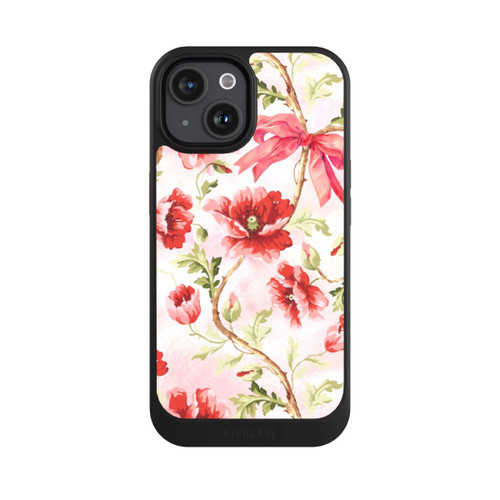 Apple iPhone 15 NIVOcore Poppies Pattern Pink