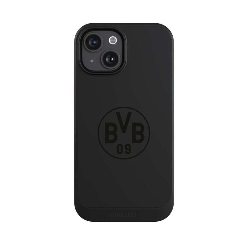 iPhone 15 NIVOcore BVB Logo Schwarz Transparent