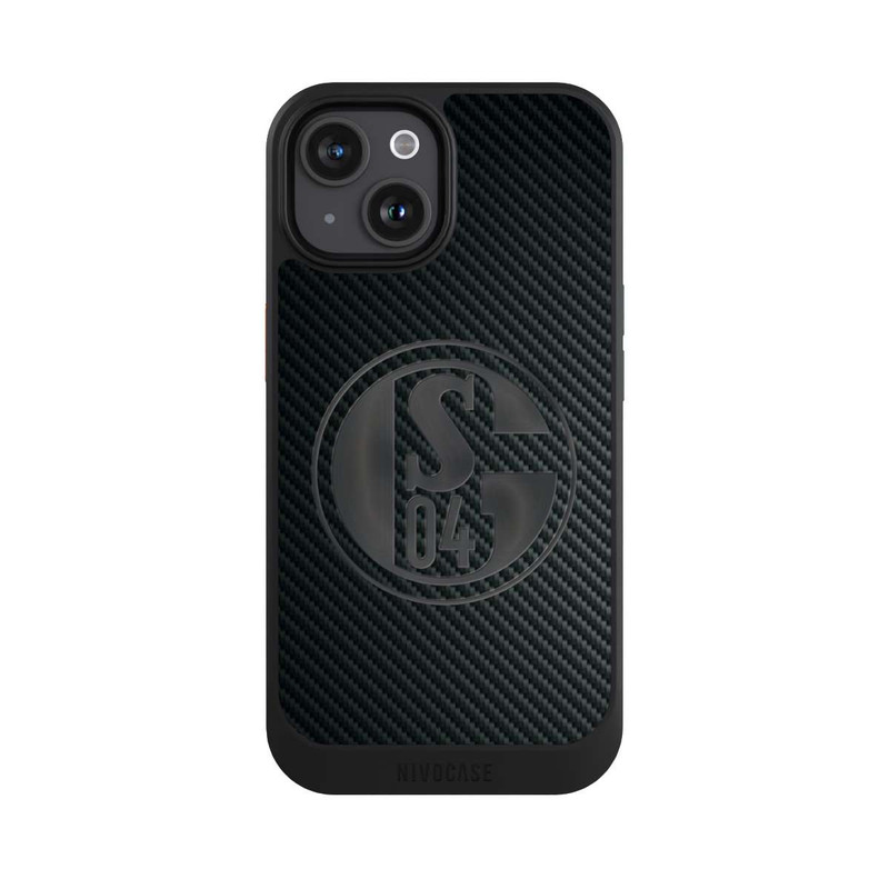 iPhone 15 NIVOcore Schalke 04 Carbon Look