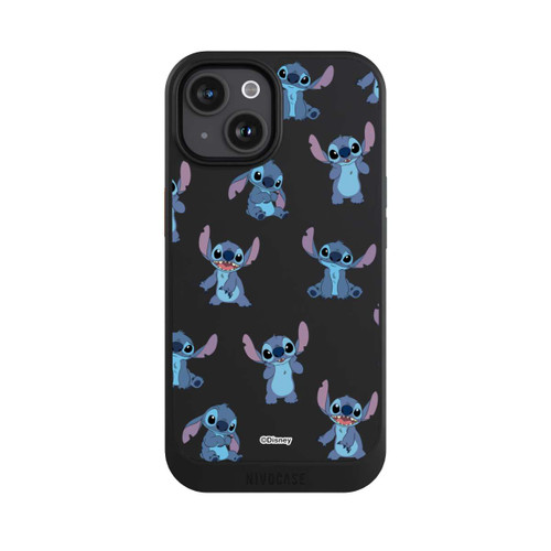 Apple iPhone 15 NIVOcore Stitch Faces Pattern Transparent
