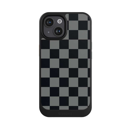 Apple iPhone 15 NIVOcore Schachbrett Schwarz Grau
