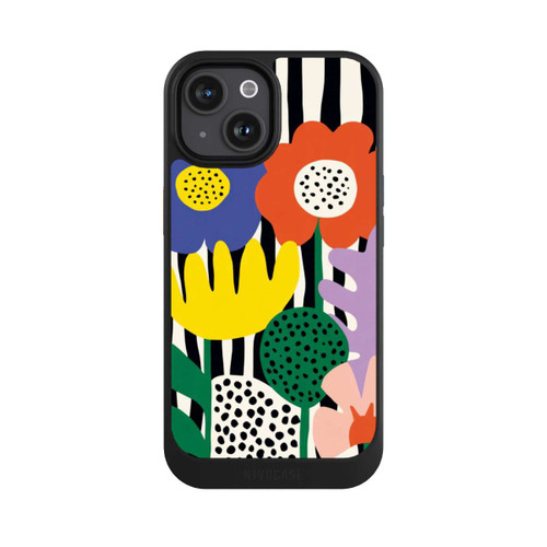 Apple iPhone 15 NIVOcore Flowers Striped Background