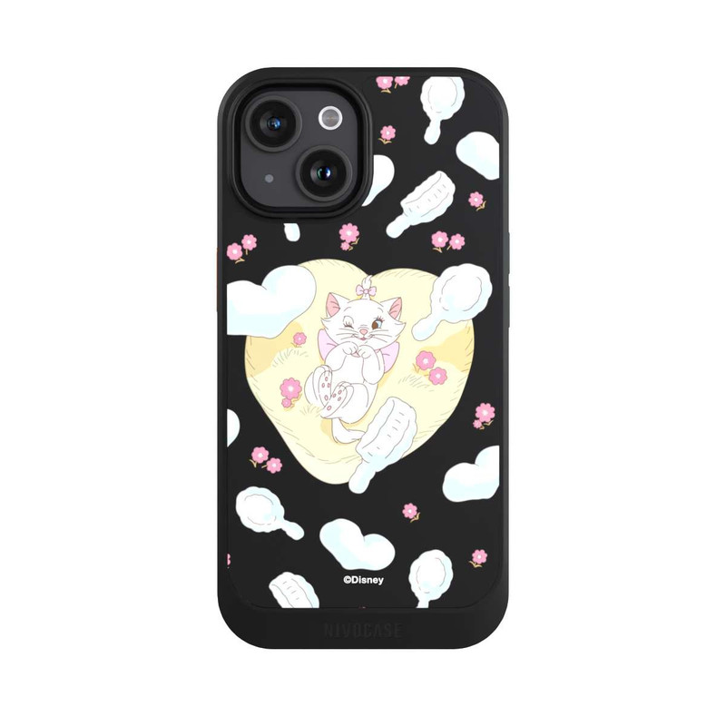 iPhone 15 NIVOcore Aristocats Marie Herzen Gelb Transparent