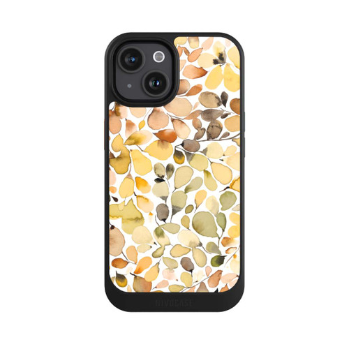 Apple iPhone 15 NIVOcore Eukalyptus Aquarellblätter Braun Herbst