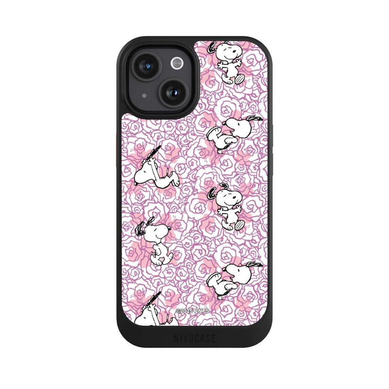 iPhone 15 NIVOcore Peanuts Pink Roses Pattern