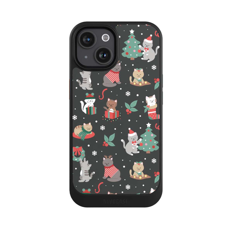 iPhone 15 NIVOcore Weihnachtliche Kätzchen