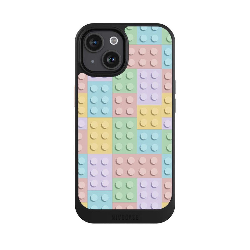 iPhone 15 NIVOcore Modèle de blocs colorés