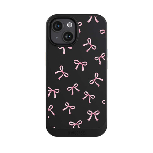 Apple iPhone 15 NIVOcore Pink Bows transparent with AI