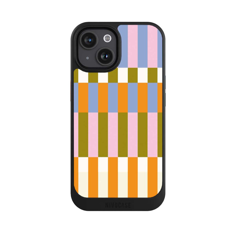iPhone 15 NIVOcore Thème à Carreaux Colorés et Audacieux