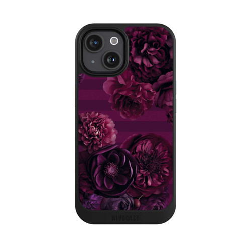 Apple iPhone 15 NIVOcore Majestic Baroque Blossom Dream Burgundy Pink mit KI