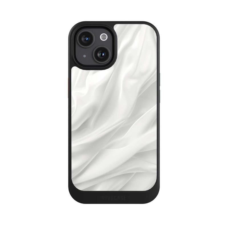 iPhone 15 NIVOcore White Satin Smooth Texture With AI