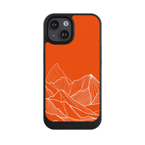 Apple iPhone 15 NIVOcore Höhenlinien Berg Orange