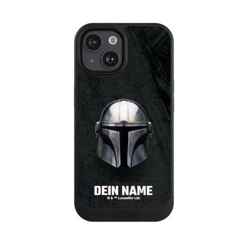 Apple iPhone 15 NIVOcore Star Wars Mandalorian Black Helmet personnalisable