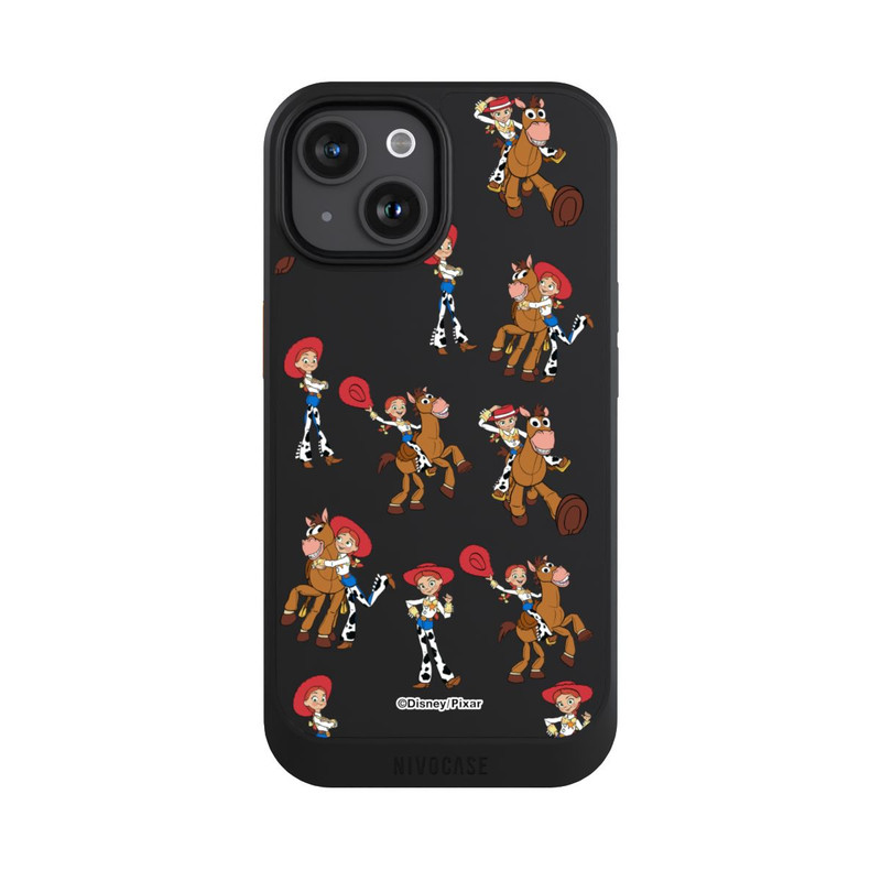 iPhone 15 NIVOcore Toy Story 5 Jessie Cowboy Pattern Transparent