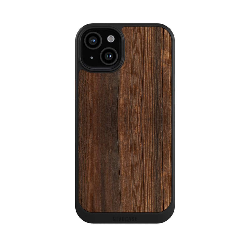 iPhone 15 Plus NIVOcore Nußbaum Holzlook