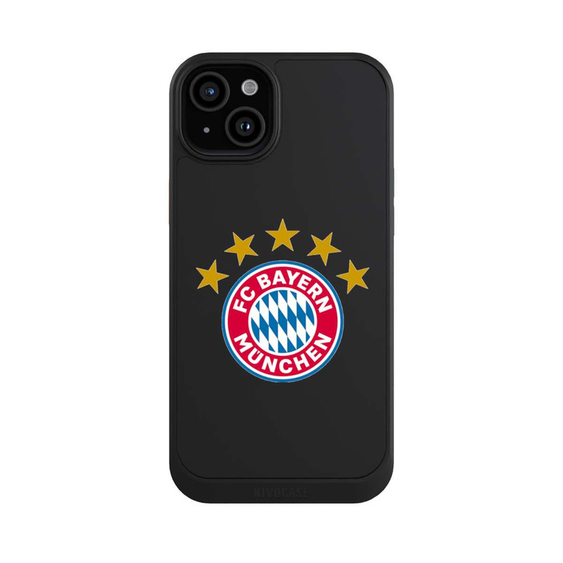 iPhone 15 Plus NIVOcore FCB Logo mit Sterne - ohne Hintergrund