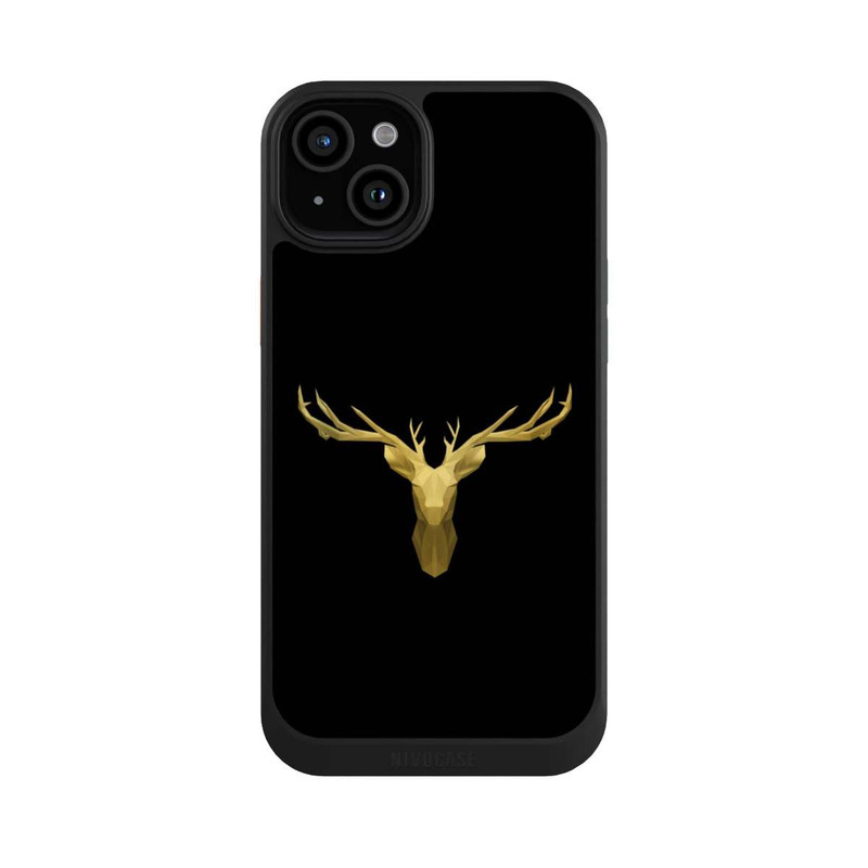 iPhone 15 Plus NIVOcore Gold Reindeer Head