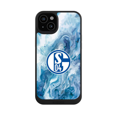 Apple iPhone 15 Plus NIVOcore Schalke 04 Flüssig Blau