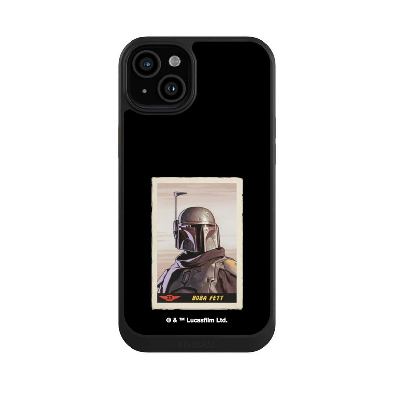 iPhone 15 Plus NIVOcore Boba Fett Badges Black Background