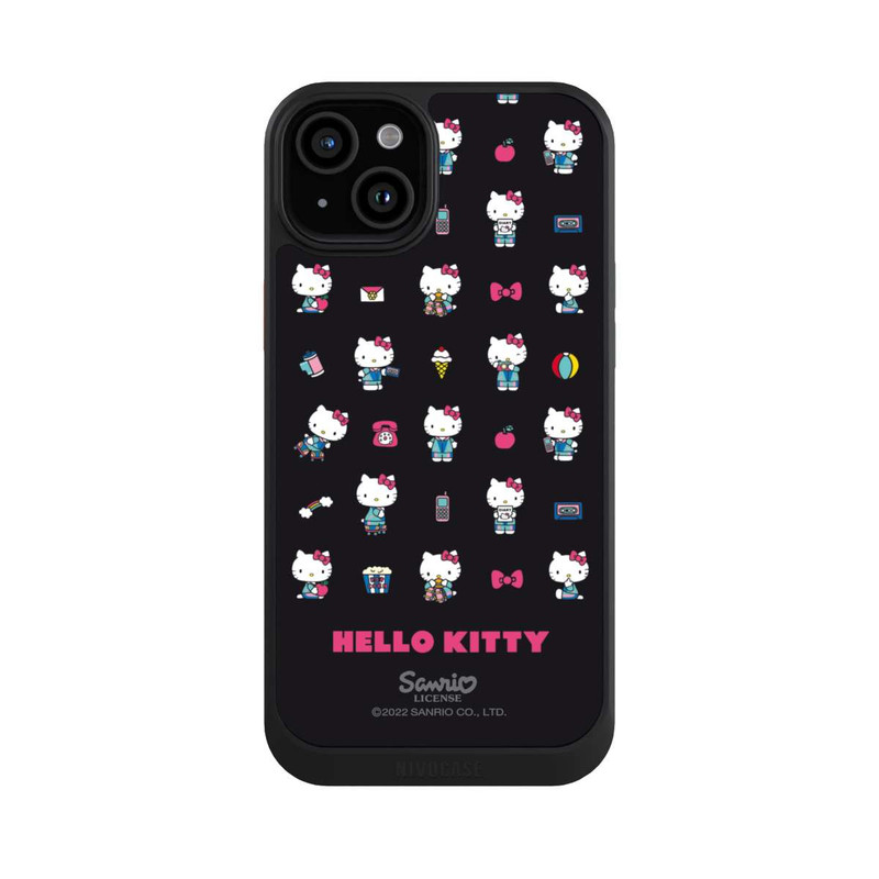 iPhone 15 Plus NIVOcore Hello Kitty 90s noir