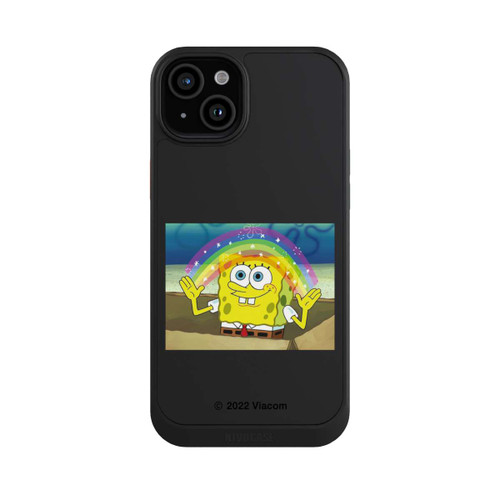 Apple iPhone 15 Plus NIVOcore Spongebob - Regenbogen Meme transparent