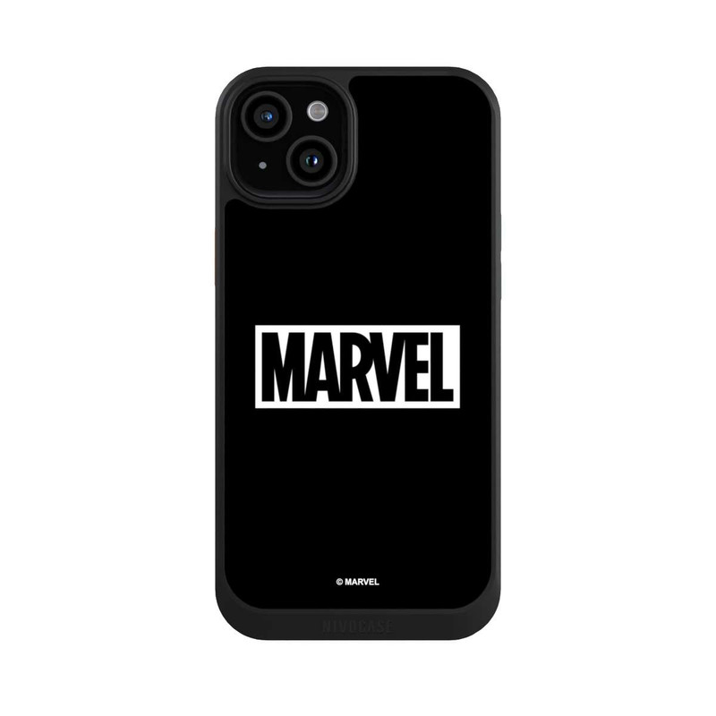 iPhone 15 Plus NIVOcore Marvel Logo Black