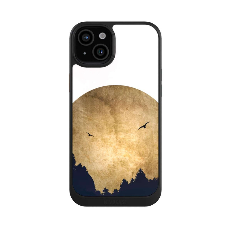 iPhone 15 Plus NIVOcore Deux oiseaux et la lune