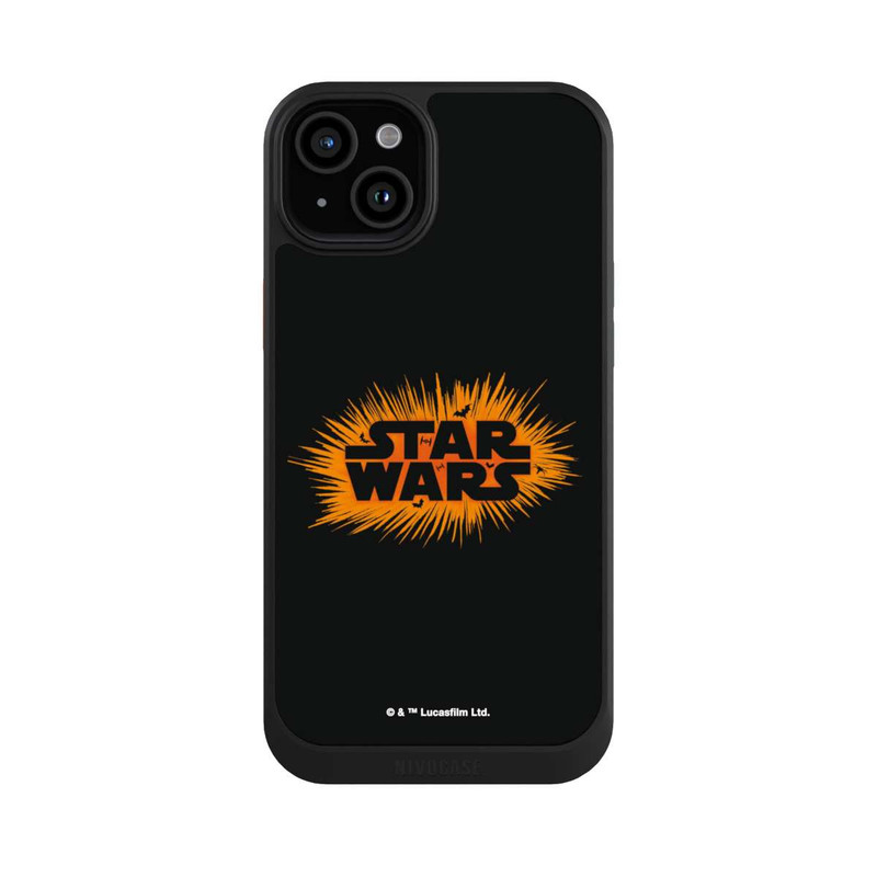 iPhone 15 Plus NIVOcore Star Wars Logo Orange Halloween Explosion