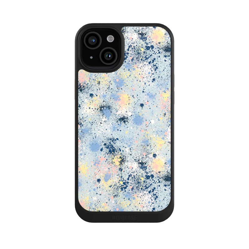 iPhone 15 Plus NIVOcore Ink Dripping Dust Texture Blue