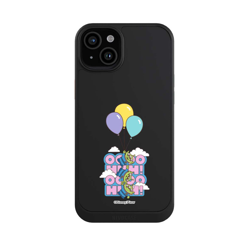 iPhone 15 Plus NIVOcore Toy Story Aliens Balloons OOOOHHH Transparent