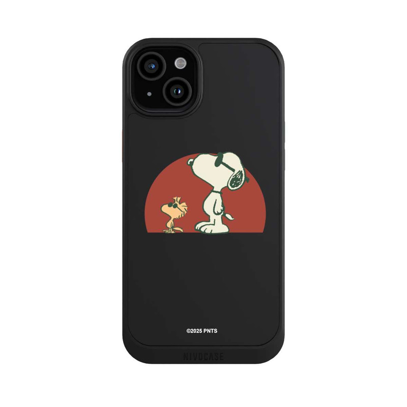 iPhone 15 Plus NIVOcore Snoopy Woodstock Far Out transparent