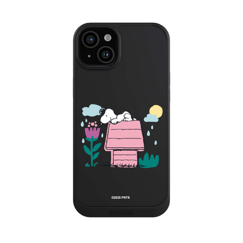 iPhone 15 Plus NIVOcore Snoopy Hundehütte Frühling transparent