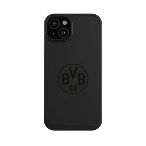 Apple iPhone 15 Plus NIVOcore BVB Logo Schwarz Transparent