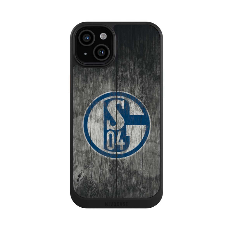 iPhone 15 Plus NIVOcore Schalke 04 Holz Look