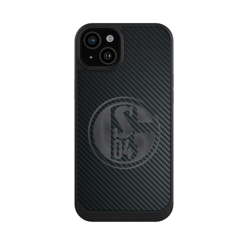 iPhone 15 Plus NIVOcore Schalke 04 Carbon Look