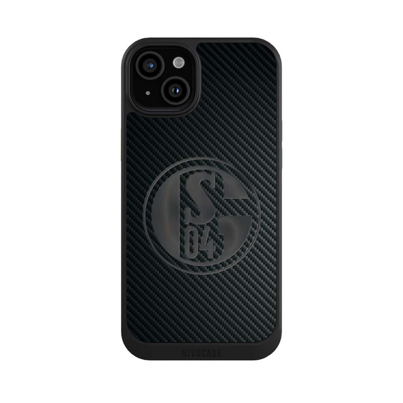 iPhone 15 Plus NIVOcore Schalke 04 Carbon Look