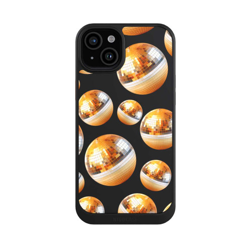 Apple iPhone 15 Plus NIVOcore Disco Ball Party Gold Orange Transparent with AI