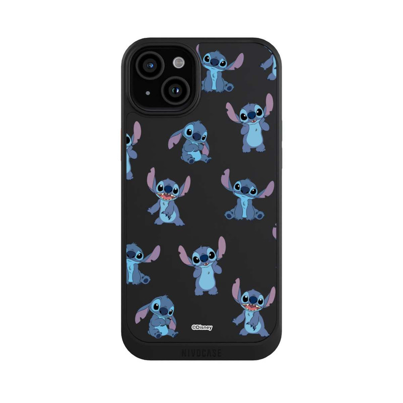 iPhone 15 Plus NIVOcore Stitch Faces Pattern Transparent