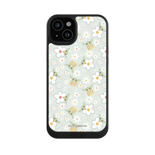Apple iPhone 15 Plus NIVOcore Baby Yoda Blumen Muster
