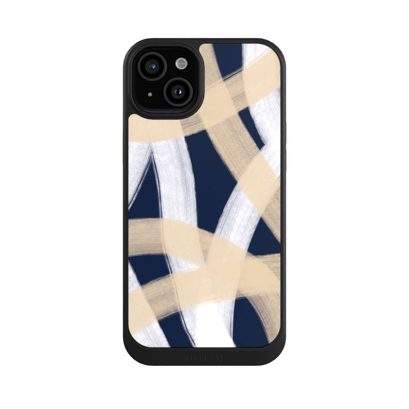 iPhone 15 Plus NIVOcore Laced Up Beije Blue