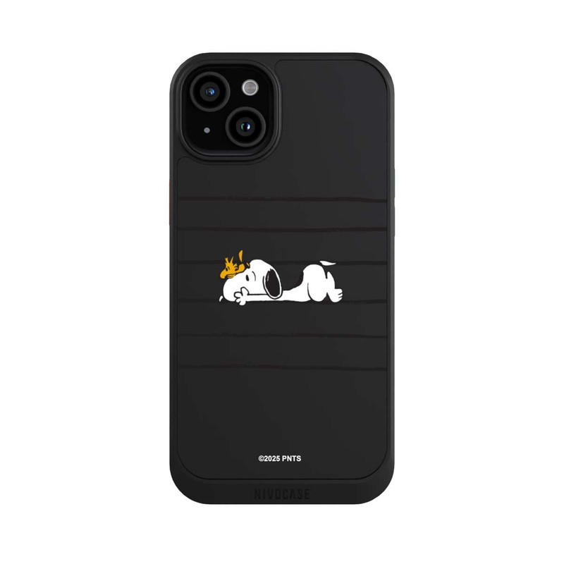iPhone 15 Plus NIVOcore Snoopy Woodstock Stripes Peanuts Transparent