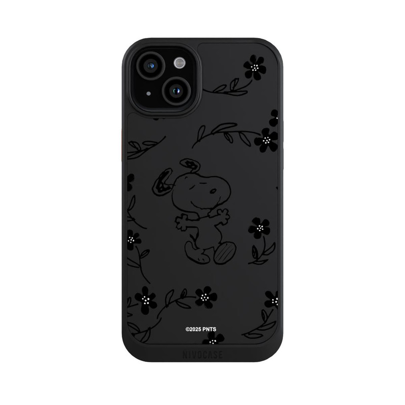 iPhone 15 Plus NIVOcore Snoopy und Flowers Transparent
