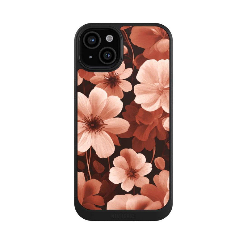 iPhone 15 Plus NIVOcore Rote Negativblumen mit KI