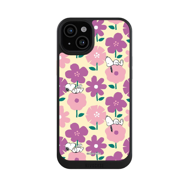 iPhone 15 Plus NIVOcore Peanuts Flower Pattern Yellow