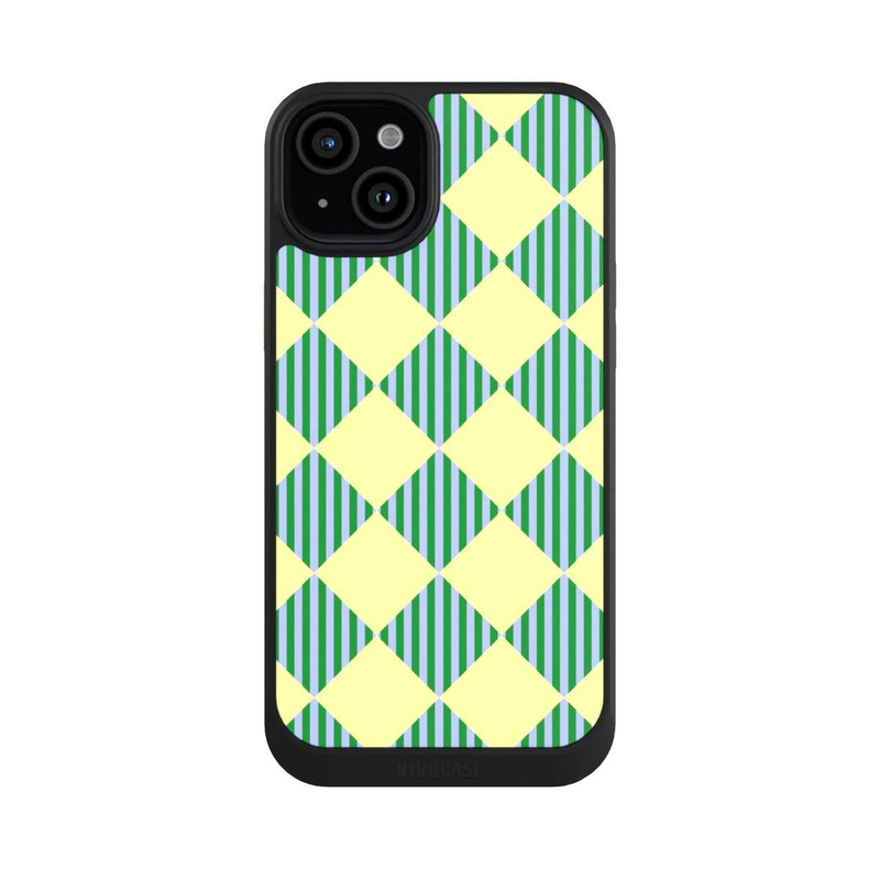 iPhone 15 Plus NIVOcore Diamond Pattern Yellow Green