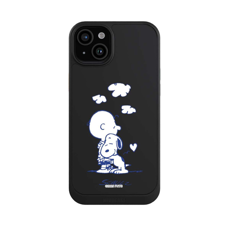 iPhone 15 Plus NIVOcore Peanuts Charlie Brown Snoopy Hug Transparent