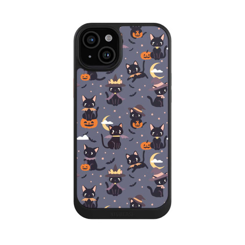 Apple iPhone 15 Plus NIVOcore Cute Halloween Witch Cats and Pumpkins