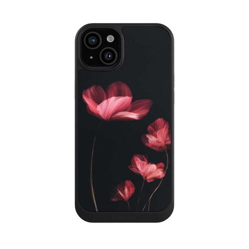 Apple iPhone 15 Plus NIVOcore Burgunder Blüten schwarz