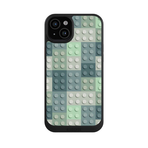 Apple iPhone 15 Plus NIVOcore Grünes Blockmuster