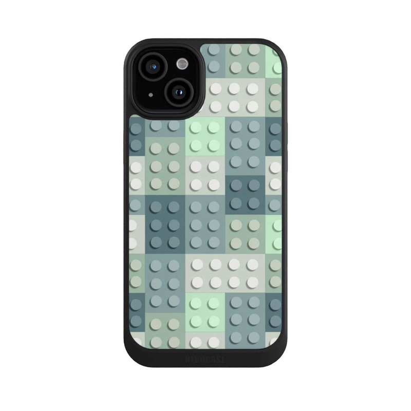 iPhone 15 Plus NIVOcore Green Blocks Pattern
